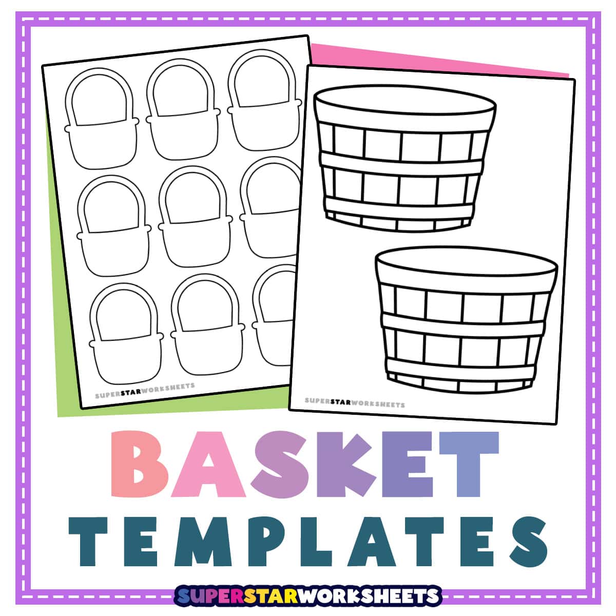 basket template (free printables) - superstar worksheets
